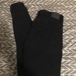American Eagle black skinny jeans, hi rise jegging